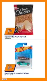 Volantino Action settimana 34 Pagina 17: Cipolle fritte King's Harvest €1,29, Macchinine da corsa Hot Wheels €2,39