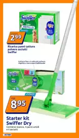 Volantino Action settimana 34 Pagina 24: Ricarica panni cattura polvere asciutti Swiffer €2,99, Starter kit Swiffer Dry €8,95