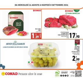 Volantino Conad Pagina 28: Fetta per tagliata di bovino adulto CONAD Percorso Qualità €17,90, Dolce Crudo Conad €1,39