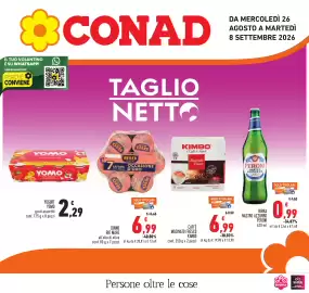 Volantino Conad Pagina 1: Caffè macinato fresco Kimbo €6,99, Tonno Rio Mare all'olio di oliva €6,99