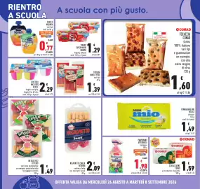 Volantino Conad Pagina 10: Yogurt Super Mario Danone €1,29, Tyrolini Handl Tyrol €1,39