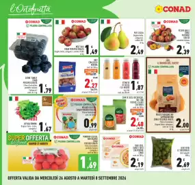 Volantino Conad Pagina 2: Pere coscia €2,49, Noci con guscio Ventura €2,27