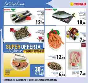 Volantino Conad Pagina 4: Totani €7,90, Ricciola oceanica CONAD Percorso Qualità €18,90