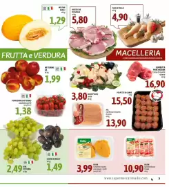 Volantino Madis Pagina 3: Meloni gialli €1,29, Fileni Cotolette di pollo con spinaci €3,99