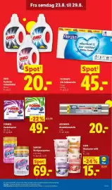 Lidl tilbudsavis uge 35 Side 19: Formil Vaskekapsler €49,00, Omo flydende vaskemiddel €20,00