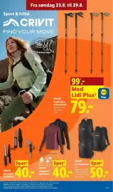 Lidl tilbudsavis uge 35 Side 23: Crivit Vandrerygsæk €50,00, Crivit langærmet sportstrøje €40,00