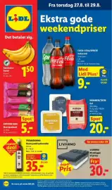 Lidl tilbudsavis uge 35 Side 42: Anthon Berg Marcipanbrød €5,00, Livarno stræklagen af jersey €30,00