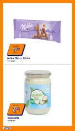 Action folder week 34 Pagina 15: Milka Choco Sticks €1,29, Kokosolie €2,69