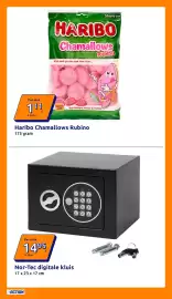 Action folder week 34 Pagina 2: Nor-Tec digitale kluis €14,95, Haribo chamallows rubino €1,11