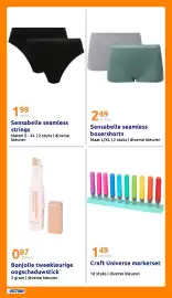 Action folder week 34 Pagina 31: Bonjolie tweekleurige oogschaduwstick €0,87, Sensabelle seamless boxershorts €2,49