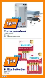 Action folder week 34 Pagina 9: Xtorm powerbank €16,88, Philips batterijen €1,44