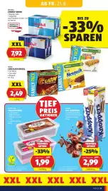 Hofer Flugblatt woche 34 Seite 21: Cerealien Riegel €2,49, Sweet Land Erdbeer Bänder €1,99
