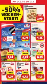 Hofer Flugblatt woche 34 Seite 24: Philadelphia €1,34, Tante Fanny Flammkuchenböden €3,99