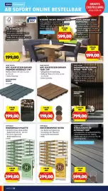 Hofer Flugblatt woche 34 Seite 40: WPC Klickfliesen Bavaro Teak €119,00, Empfänger Meisterkompost Retro €299,00