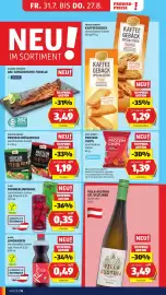 Hofer Flugblatt woche 34 Seite 44: Aldi Sports Protein Chips €1,39, Flirt Sommerlimonade €0,35