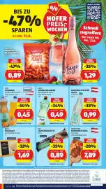 Hofer Flugblatt woche 34 Seite 46: BBQ Laugenbaguette €0,89, Aqua+ Sparkling Water €0,49