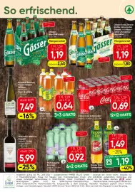 Spar Flugblatt woche 34 Seite 4: Coca-Cola Limonaden €0,69, Gösser Soda Zitrone €1,19