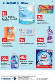Catalog Carrefour săptămâna 34 Pagină 76: Simple Choice batiste nazale €3,50, Carrefour Essential Balsam de rufe €14,39