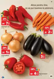 Catalog Carrefour săptămâna 34 Pagină 14: Ceapă galbenă €1,89, Morcovi €3,99