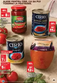Catalog Carrefour săptămâna 34 Pagină 15: Bulion Olympia €8,49, Capricii și Delicii zacusca de vinete €12,99