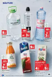 Catalog Carrefour săptămâna 34 Pagină 56: Aqua Carpatica apă minerală plată €3,85, Aquavia apă minerală plată €8,49