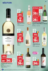 Catalog Carrefour săptămâna 34 Pagină 61: Vin Castel Bolovanu €19,90, Casa Panciu vin spumant €26,62