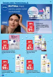 Catalog Carrefour săptămâna 34 Pagină 70: Nivea cremă de zi cellular luminous spf50 €59,49