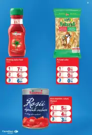 Catalog Carrefour Market săptămâna 34 Pagină 3: Râureni roșii depelate cuburi €3,99, Tomi ketchup dulce €6,89