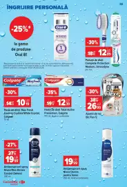 Catalog Carrefour Market săptămâna 34 Pagină 36: Colgate pastă de dinți Total Active Prevention €12,39, Bic Flex 5 €26,99