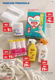 Catalog Carrefour Market săptămâna 34 Pagină 37: Pampers active baby pants €76,99, Carrefour Soft Bețișoare urechi €5,99