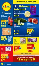 Lidl gazetka Strona 1: ZŁOTA NIOSKA jaja z chowu ściółkowego €20,99, Masło ekstra 82% PILOS €1,99