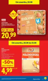 Lidl gazetka Strona 13: Złota Nioska Polskie świeże jaja ściółkowe €20,99, Holenderska Gouda €4,99