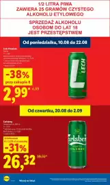 Lidl gazetka Strona 26: Carlsberg Ośmiosztuk €26,32, Lech Premium €2,99