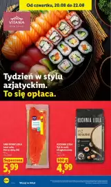 Lidl gazetka Strona 48: Łosoś coho, filet ze skórą, XXL €5,99, Kuchnia Lidl Ryż do sushi, okrągłoziarnisty €4,99