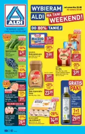 ALDI gazetka Strona 1: Borówki amerykańskie XXL €9,99, Jajka kurze ściółkowe M Wesoły Kurnik €14,99