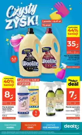Dealz gazetka Strona 1: Płyn do czyszczenia z octem €7,50, Płyn do prania Woolite Keratin Therapy Mix Colors €35,00