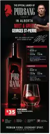 Real Canadian Liquorstore flyer Page 5: PUR SANG Ultra Premium Vodka €35,00