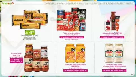 Folleto Fresko Página 10: La moderna - sopa de pasta, fettuccine o fusilli €45,00