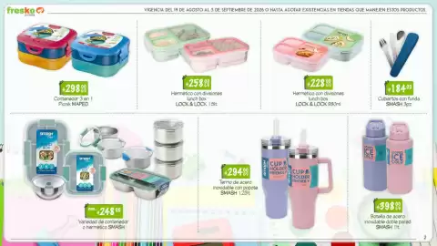 Folleto Fresko Página 2: Contenedor o hermético €248,00, Cubiertos con funda €184,00