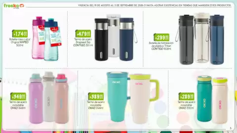 Folleto Fresko Página 3: Okko - termo de acero inoxidable 532ml €289,00, Okko - termo de acero inoxidable 946ml €389,00