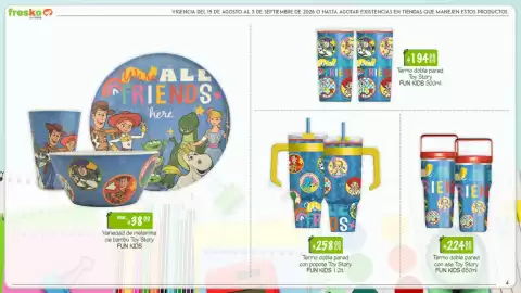 Folleto Fresko Página 4: Toy story - termo doble pared €224,00, Termo doble pared toy story fun kids 500ml €194,99