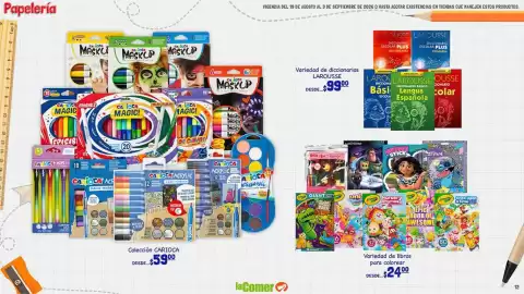 Folleto La Comer Página 12: Larousse - variedad de diccionarios €99,00, Colección carioca €59,00