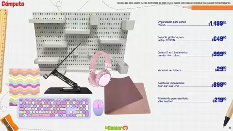 Folleto La Comer Página 13: Juegos €69,00, Steren - soporte giratorio para laptop €649,00
