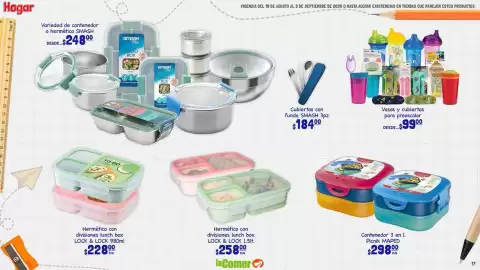 Folleto La Comer Página 17: Cubiertos con funda €184,00, Variedad de contenedor o hermético €248,00