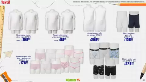 Folleto La Comer Página 20: Optima - bikers escolares para niña optima 2pz €128,00