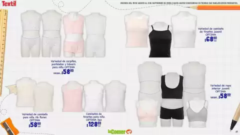Folleto La Comer Página 21: Optima - camiseta de tirantes juvenil €68,00