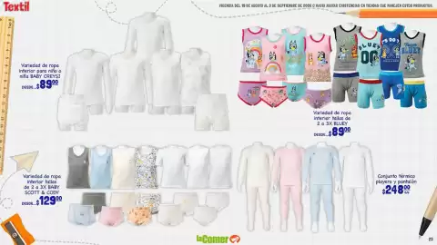 Folleto La Comer Página 23: Variedad de ropa interior halas de a 3x baby €12,90