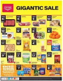 Co-op flyer week 34 Page 2: Bagels €4,49, Johnsonville breakfast or dinner sausage €5,49