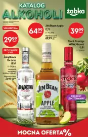 Żabka gazetka | Alkohole Strona 1: Wódka Żołądkowa De Luxe €29,99, Likier Jim Beam Apple €64,99