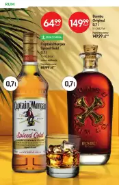 Żabka gazetka | Alkohole Strona 14: Rum Captain Morgan Spiced Gold €64,99, Rum Bumbu Original €149,99
